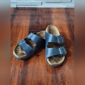 Birkenstock Navy Blue Arizona Sandals, Size EU 36 US 5